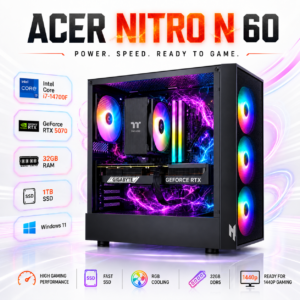 PC Gamer RTX 5070 Intel I7 14700F 32GB 1 TB Acer Nitro N60