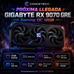 Tarjeta Gráfica Gigabyte Radeon RX 9070 GRE Gaming OC 12GB GDDR6