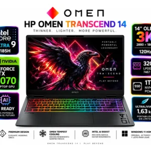HP OMEN Transcend 14 OLED RTX 4070 32GB 1TB — Certified Pre-Owned